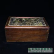 協貿國際日用品生活3館 古玩古董老物件花梨木精品鑲貝殼抽拉盒珍寶盒老木器舊貨收藏