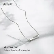 Aurora.acc｜克萊兒 一字蝴蝶結項鏈｜附 收納袋 擦拭布 耳堵｜奧蘿菈飾品｜頸鏈 短項鍊 鎖骨項鍊 輕奢 小紅書