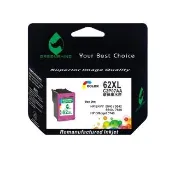 【綠犀牛】for HP NO.62XL C2P07AA 彩色高容量環保墨水匣(適用ENVY 5540/5640/7640;OfficeJet /OJ 5740)