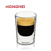 【翽羽五金🎈】❤「雙層杯」 Nespresso雙層 玻璃杯 濃縮咖啡杯耐冷熱膠囊咖啡杯螺紋 隔熱 玻璃杯