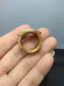 玉琢坊-珊瑚玉.菊花玉 彩花 馬鞍戒