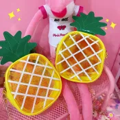 開發票！  台灣現貨 ❤️ 夏天海灘超百搭～～～～～　透明 果凍包 菠蘿 鳳梨包 鏈條包 斜背包 側背包 小包包