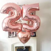 數字氣球 玫瑰金 40吋鋁箔 生日佈置 生日禮物 慶生 舞會佈置 情人節告白 求婚結婚 儀式道具