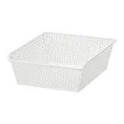 【IKEA 宜家家居】KOMPLEMENT 金屬網籃, 具圖案/白色, 50x58 公分