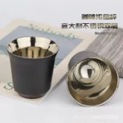 快樂一購 （咖啡用品與配件）Nespresso咖啡杯義大利不鏽鋼雙層咖啡濃縮杯 咖啡 8XFW