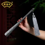 限定摺扇唐裝扇子合金摺扇純金屬防身扇10寸古風扇子純鋼扇子骨可題字嚴選