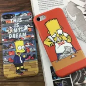 I PHONE XS/SE/8/6 翻玩街頭潮流聯名公仔手機殼，經典公仔圖騰，TPU軟殼，防摔軟殼、霧面防摔殼