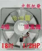 『超便宜』18吋 1/2HP 工業排風機 吸排 通風機 抽風機 電風扇 工業扇 工業用排風扇 壁式排風機 (台灣製造)