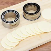 【臺灣出貨】不鏽鋼切餃子皮工具套裝家用包餃子神器圓形花邊壓水餃皮刀製作器