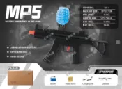 ●左岸水彈● MP5水彈槍衝鋒槍 可超商取貨付款送1萬發水彈  專用電池 波箱 上供彈 生存遊戲 玩具 FJS