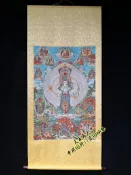 協貿國際日用品生活8館 西藏唐卡佛像 織錦刺繡掛畫 尼泊爾布畫中堂畫 千手觀音菩薩像