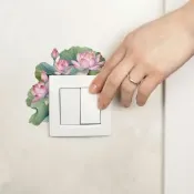 【MR.ZAKKA】創意萬用裝飾貼紙-植物主題 清新中國風荷花 居家節慶布置 DIY可移式壁貼 無痕壁貼 牆貼
