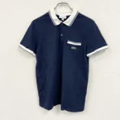 【DOKODEMO】LACOSTE短袖 polo 衫，海軍藍，M 碼，古著。