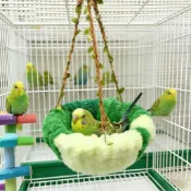 免運🚚鸚鵡四季窩森林風吊床玄鳳虎皮牡丹專用鳥窩鳥籠懸掛用品鸚鵡秋幹【夥伴萌】