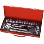 【藍帶四分套筒組】1/2“套筒扳手組 手動工具組 汽機車修護 DIY自行組裝