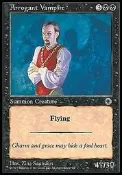 魔法部屋MTG單卡售Portal 入門 一版 Arrogant Vampire 高傲的吸血鬼 U卡【英文Mint+NM】