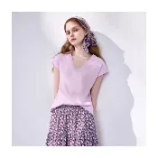 【Le Polka】V領純棉素色上衣-2色-女