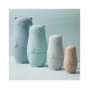 (店+)【Giscoo 聚思庫】莫蘭迪小熊 食品級矽膠益智玩具 疊疊樂 兒童玩具 俄羅斯娃娃 蒙特梭利 兒童節禮物