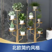 【可開發票/統編】🥇花架 盆栽架 置物架 戶外架  大花架花架子室內置物架陽台多層豪華鐵藝綠蘿花架子室內家用吊蘭