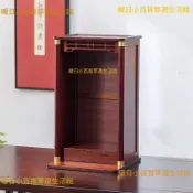 新中式實木壁掛式佛龕供奉櫃小型觀音神桌佛桌吊櫃收納家用神明供桌佛櫥居家簡約設計小型壁龕佛堂供奉置物收納櫃擺件用神明廳首選