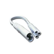 (店+)【青禾坊】T5LED串接燈專用 2孔轉3孔串接燈線材-6入(T5串接線)