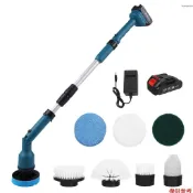 Spin Scrubber Lithium 2 個可調節刷刷,帶 21v Spin Scrubber 8 個刷頭鋰刷刷,