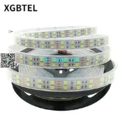 【LT】LED燈條5050RGB七彩燈帶12V雙排套管5米600燈珠24伏低壓貨櫃防水裝飾燈