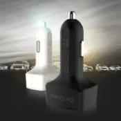 不二屋 【車充推薦】3.1A快充 雙USB車載充電器 電壓電流溫度三顯 LED螢幕 檢測 一拖二快充 支援24V大貨車 行車必備