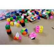 🔬實驗教具🔬USL 2公分連接方塊 方塊 1/4圓 三角形 等腰 等邊  四孔 直角 連接 操作板 萬用板 遊思樂