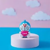 哆啦A夢3D造型Super card悠遊卡♥︎小咪+哆啦a夢■愛心發光免換電池設計■買就送PVC保護盒