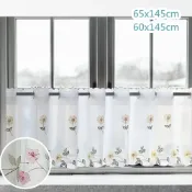 巴芙洛家居生活館 短門簾 刺繡立體花窗紗 咖啡簾 窗簾 短簾 門簾 風水簾
