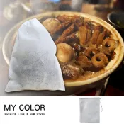 Mycolor 茶包袋 棉布袋 滷包袋 中藥包 無紡布 茶葉 過濾袋 中藥袋 濾茶袋 滷包 煲湯 滷味 佐料袋 煎藥 拉繩式 茶濾 花茶 煲湯 滷煮 泡茶 一次性 無紡布抽線袋(100入) ♚MY COLOR♚【J203】
