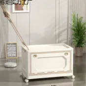 全球選品1館 生活百貨 學生書箱教室書本折疊收納箱拉桿家用收納盒推車儲物箱帶輪整理箱