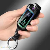 🔥賓士抖音同款鑰匙扣充電打火機🔥Mercedes-Benz觸摸感應雙電弧防風打火機🔥客製化梅賽德斯-賓士打火機