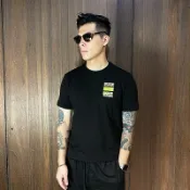 美國百分百【全新真品】Emporio Armani 短袖 棉質 T恤 EA7 上衣 logo T-shirt 黑色 CT68
