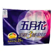 五月花 頂級蓬厚柔三層抽取衛生紙[箱購]100PC抽x 72包【萬家福】