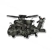 陸軍航空-Q版UH-60M黑鷹直升機-PVC貼紙
