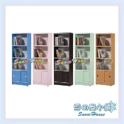 ╭☆雪之屋☆╯BK-232塑鋼拉門書櫃/(附玻璃六片)R1058-01