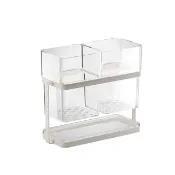 【iSFun】雅致生活 免打孔壁掛餐具收納瀝水桶(暖白色)