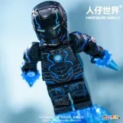 鋼鐵俠MK4熒光機甲複仇者聯盟漫威戰爭機器馬克拼裝積木人仔.