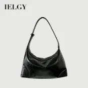IELGY 女版復古單肩通勤休閒簡約腋下軟皮餃子包