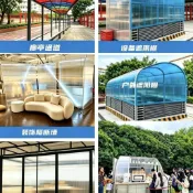 卡布隆蜂窩陽光板透明10mm隔熱車棚雨棚溫室陽光房採光戶外遮陽板