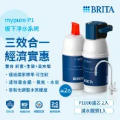 德國 BRITA mypure P1硬水軟化櫥下型濾水系統加購P1000濾芯(共2芯) 大大淨水