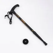 HY SPORT 弘揚體育登山用品社 【H.Y SPORT】SHERPA S781 雪巴四節柺杖式登山杖/T型杖-黑/藍兩色