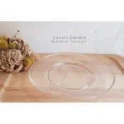 質感玻璃燭盤candle holder，居家擺飾，可放置圓柱蠟燭或乾燥花，簡單大方，生活居家家飾品，不含蠟燭，現貨