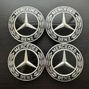 【莊輪子AMG鋁圈】🌾現貨 二手 MERCEDES 賓士 BENZ 原廠鋁圈蓋中心蓋輪框蓋 75mm 麥穗款 人字標 輪