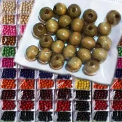 西西手工藝材料 61232 木珠(25入)7x8mm 捕夢網 原木珠 散珠 佛珠 圓珠子 串珠訓練珠 原住民珠 滿額免運