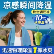 全球選品1館 生活百貨 夏季冰絲冷感運動毛巾清涼巾戶外健身房速乾夏季吸汗降溫冰涼巾