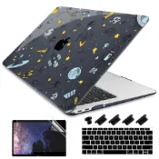 4件套 滿天星星空宇宙繁星打印殼 MacBook Pro保護殼 Air 13 14英吋 M4 M3芯片 塑料水晶硬殼防摔