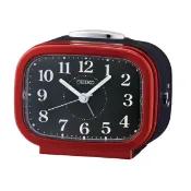 大高雄鐘錶城 seiko SK037 精工鐘 (QHK060Q)寧靜夜晚靜音貪睡鬧鐘(紅)/9.9*8.4*6.1cm｜樂天領券現折★全館特惠中★指定刷卡回饋10%